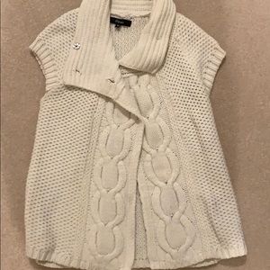 Express cream button sweater